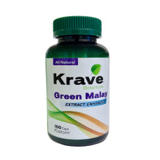 Krave Kratom Green Malay Extract Enhanced Capsules 100ct