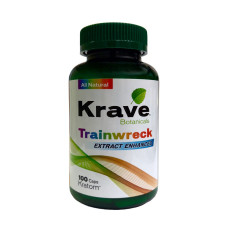 Krave Kratom Trainwreck Extract Enhanced Capsules 100ct