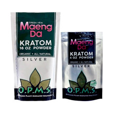 OPMS Silver Green Vein Maeng Da Kratom Powder