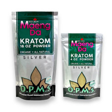 OPMS Silver Red Vein Maeng Da Kratom Powder