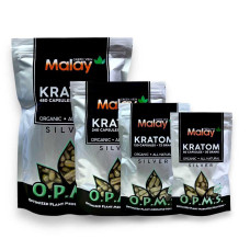 Купить кратом капсулы OPMS Silver Malay Kratom Capsules Green Vein
