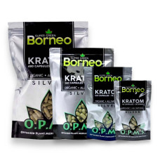 OPMS Silver Super Green Borneo Kratom Capsules
