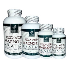 Whole Herbs Red Vein Maeng Da Kratom Capsules
